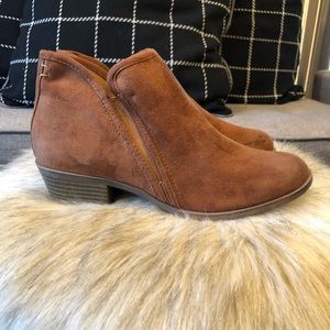 Brand new Brown suede booties.
